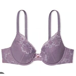 Victorias Secret Bra 38DDD  Body By Victoria Lined Demi Purple Lace Sexy Party‎